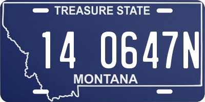 MT license plate 140647N