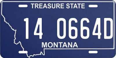 MT license plate 140664D