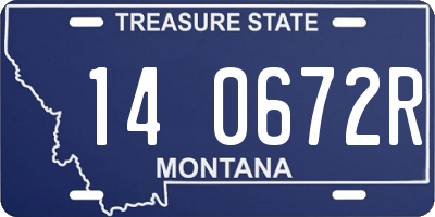 MT license plate 140672R