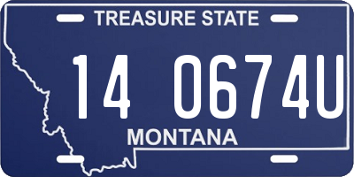 MT license plate 140674U
