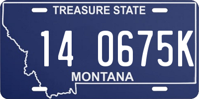 MT license plate 140675K