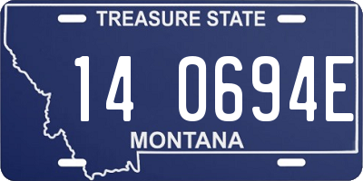 MT license plate 140694E