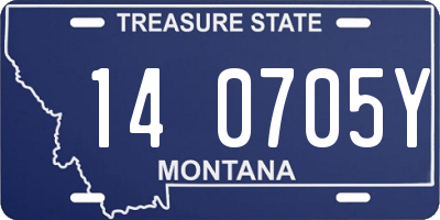 MT license plate 140705Y