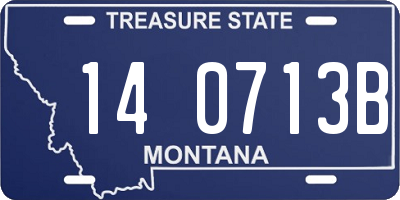MT license plate 140713B