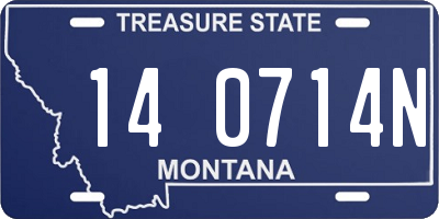 MT license plate 140714N