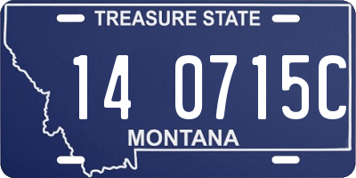 MT license plate 140715C