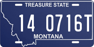 MT license plate 140716T