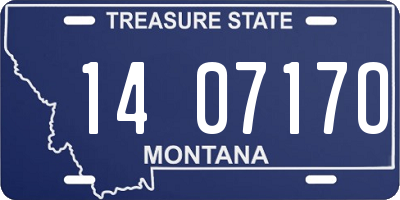 MT license plate 140717O