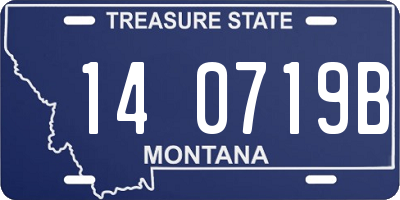 MT license plate 140719B