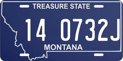MT license plate 140732J