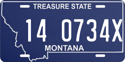 MT license plate 140734X