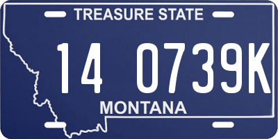 MT license plate 140739K