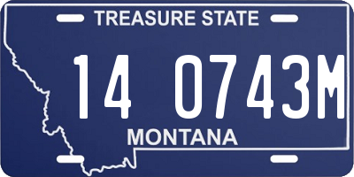 MT license plate 140743M