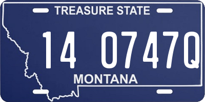 MT license plate 140747Q