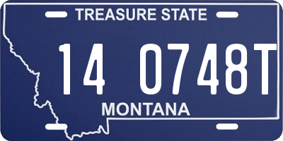 MT license plate 140748T