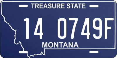 MT license plate 140749F