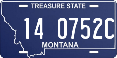 MT license plate 140752C