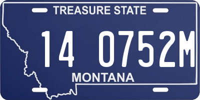 MT license plate 140752M