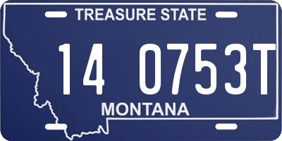 MT license plate 140753T