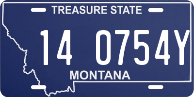 MT license plate 140754Y