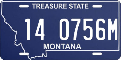 MT license plate 140756M