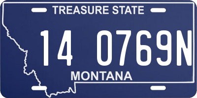 MT license plate 140769N