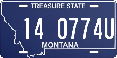 MT license plate 140774U