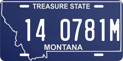 MT license plate 140781M