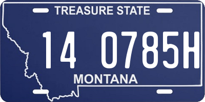 MT license plate 140785H