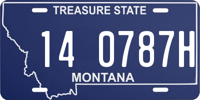 MT license plate 140787H