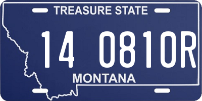 MT license plate 140810R