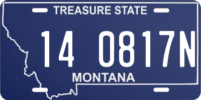 MT license plate 140817N