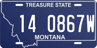 MT license plate 140867W