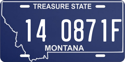 MT license plate 140871F