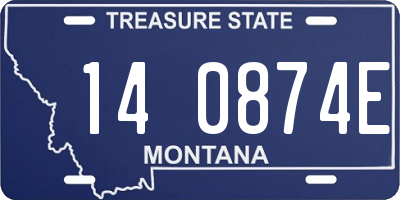 MT license plate 140874E