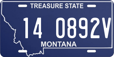 MT license plate 140892V