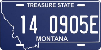 MT license plate 140905E