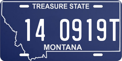 MT license plate 140919T