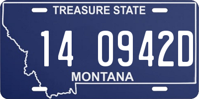 MT license plate 140942D