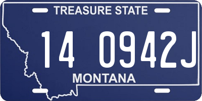 MT license plate 140942J