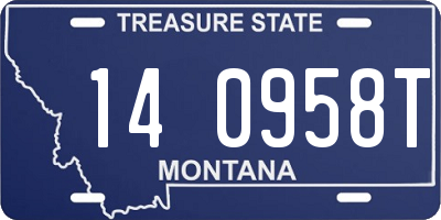 MT license plate 140958T