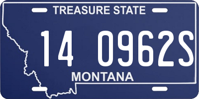 MT license plate 140962S