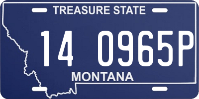 MT license plate 140965P