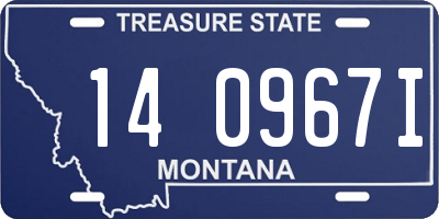 MT license plate 140967I