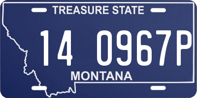 MT license plate 140967P