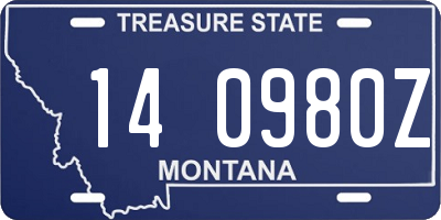 MT license plate 140980Z
