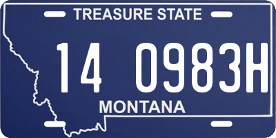 MT license plate 140983H