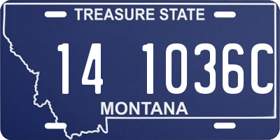 MT license plate 141036C