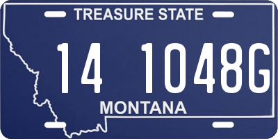 MT license plate 141048G