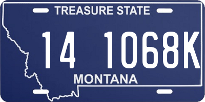MT license plate 141068K